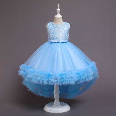 China Newest Sleeveless Drop Shipping Kids Princess Boutique Wedding Dress Baby Kids Dress High Quality Sleeveless Dress for sale