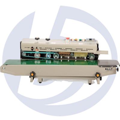 China Automatic Food Foil Sealing Machine Bestpacking Band Sealer DF900 Sealing Machine With Date Stamp for sale