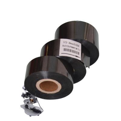 China HP30/DY8/HP241B/HP241 Coding Machine Expiry Date Codes Machine Black Color Hot Foil Tape for sale