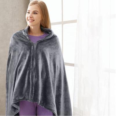 China New Anti-Static Heated Shawl 3 Gear Free Sample OEM/ODM Washable Warm Electric Coral Heating USB Blanket for sale