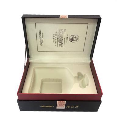 China Recyclable Custom Luxury Matte Black Rigid Cardboard Liquor Set Packaging Boxes Champagne Whiskey Red Wine Bottles Sandpaper Gift Box for sale