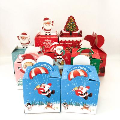 China New Style Christmas Portable Multi Disposable Apple Box Hard Paper Box For Christmas Eve Gift Candy Chocolate Box for sale