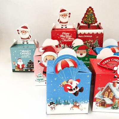 China Hot Selling Disposable Custom Cheap Christmas Eve Paper Cardboard Price Packaging Storage Gift Boxes Apple Candy, Xmas Gift Decor Boxes for sale