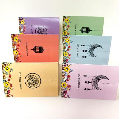 China Wholesale Europe Al Fitr Decorations 6pcs/Set Eid Mubarak Greeting Cards 10*15cm Ramadan Kareem Gift Folding Card Eid for sale