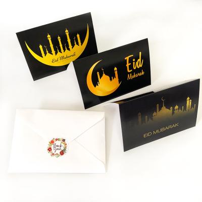 China Europe Eid Mubarak Muslim Ramadan Party Table Place Card Invitation Greeting Card and Envelope Eid Decorations Party Supplies for sale