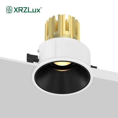 China XRZLux 8W Recessed Downlight Modern 10W Embedded COB Led Downlight Aluminum Anti-Glare Ceiling Spotlights Indoor Light Fixture for sale