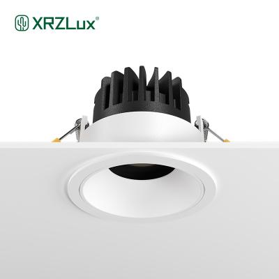 China Modern XrzLux Modern 8W 10W COB LED Recessed Ceiling Downlight Aluminum Led Spot Light Anti-Glare Downlight Indoor Ceiling Lighting for sale