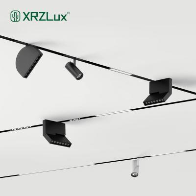 China Minimalist XrzLux 1m Led Magnetic Track Light Recessed Trimless Track Light Indoor Aluminum Linear Light Bar For Shop Showroom Decorative for sale