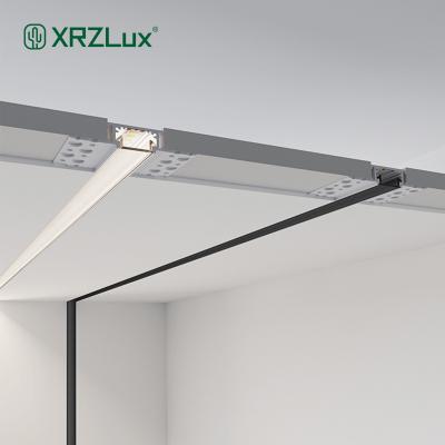 China New Arrival XrzLux 2pcs Recessed Aluminum Profile With Led Strips Light 18W/m T-slot Profile Led Lights Home Indoor Decor Lighting for sale