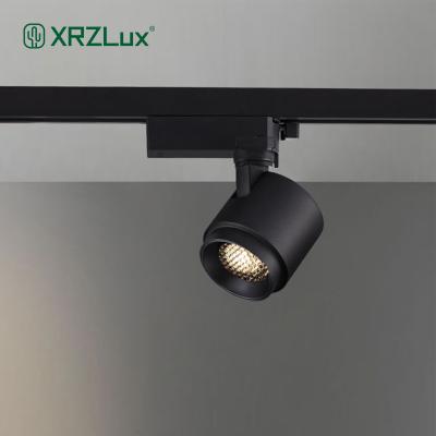 China XrzLux High Quality Ceiling Spotlight Minimalist Aluminum 10W LED Surface Mounted 360 Degree Adjustable With 3 Phase Adapter Track Light for sale