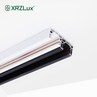 China Hot Sale Modern 1m XrzLux 1.5m Wire Led Rail Track Lighting System 3 Track System 3 White And Black I Type Connector For Track Light for sale