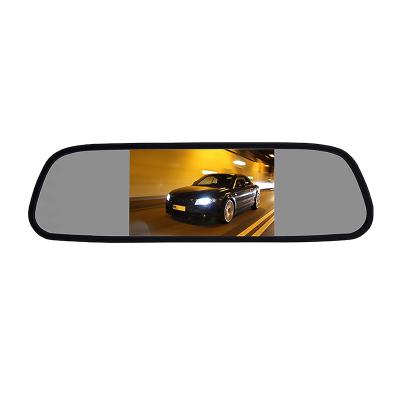 China Flip 5 Inch HD Monitor Car Rear View Mirror Screen Car Monitor Clip On Mirror for sale