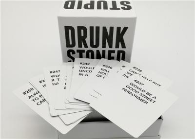 China Family Board Games Drunk Stoned Or Stupid Cards Packed With Color Box  for sale