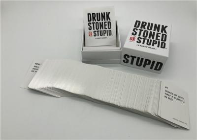 China 250 Pcs Cool Card Games Drunk Stoned Or Stupid Cards OEM / ODM Acceptable for sale