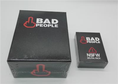 China Classic Party Card Games BAD PEOPLE , Funny Family Card Game 290pcs for sale