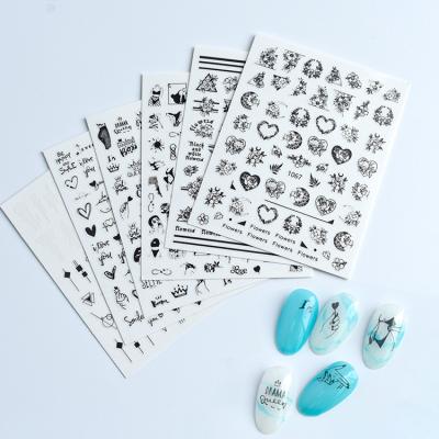 China Easy Apply 2021 Super Waterproof Nail Sticker Art Design 3D Woman Nail Sticker Wholesale 1063-1068 for sale