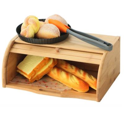 China Sustainable Handmade Natural Bread Bin Bamboo Fiber Bread Box for sale