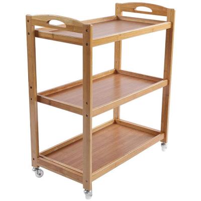 China Home Kitchen Furniture Bamboo Healthy Food Storage Kitchen Trolley For Home for sale