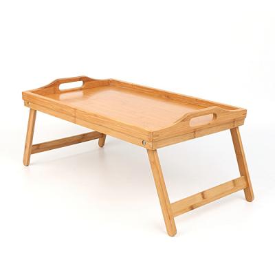 China Hotel Home Restaurant Laptop Bed Table Breakfast Bamboo Bed Tray Serving Tray for sale