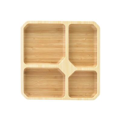 China 2 Sets Sustainable Lightweight Organic Camping Mess Set Bamboo Reusable Dishes for sale