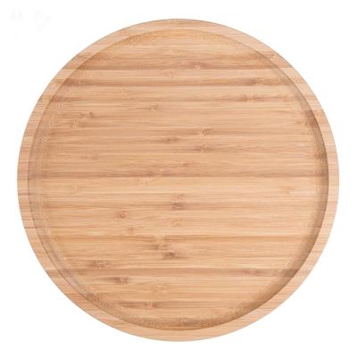 China Sustainable High Temperature Resistance And Scald Pad Bamboo Pizza Plate for sale