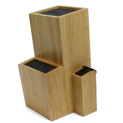 China 2 Row Sustainable Universal With Wooden Knife Sharpener Knife Block for sale