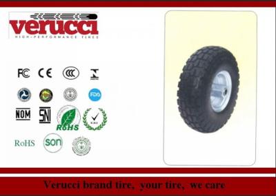 China 5.00 - 6 Pneumatic Rubber Wheel Colored Tr87 Straight Tread Pattern for sale