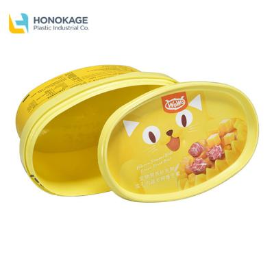 China Disposable Rectangular Disposable Plastic Food Containers for Cheese Packaging, Custom Printed Plastic for Butter Packaging for sale