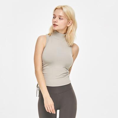 China Fashion Collar Highs Half Breathable Yoga Tops Solid Color Women's Quick Dry Sports Gym Sportswear Invest for sale