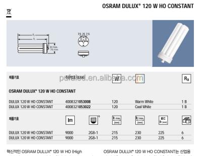 China Aluminum+ PC Cover 2G8 Led 2G8 Light Base OSRM DULUX 120W Ho Constant LED Energy Saving Lamps 54W for sale