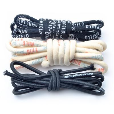 China Custom Viable Color Character Printed Hoodie Cord Ties Latex Braided Rope Elastic Cord for sale