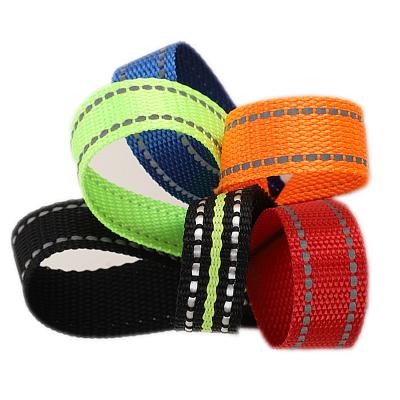 China Factory 2cm Anti-Slip Strap Dots Silicone Elastic Band Strap Anti Slippery Elastic Band Reflective Belt For Pet Leash for sale