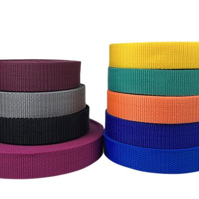 China High Tenacity Viable Webbing Strap Manufacturers Polypropylene Webbing Strap Band For Backpack for sale