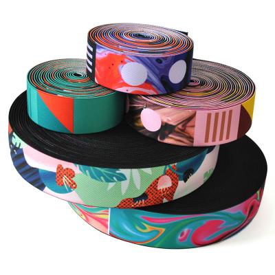 China Good Quality Manufacturer Sublimation Jacquard Elastic Elastic Band Goggle Custom Logo Sublimated Strap for sale