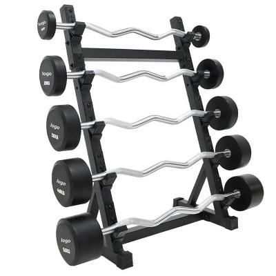 China Universal Weightlifting Gym Barbell Powerlifting Loop Fixed Barbell Set and Stand for sale