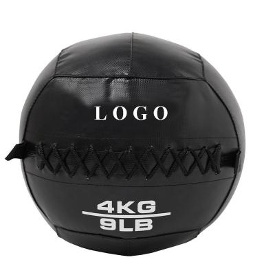 China Arm Training Cross Fit Medicine Balls Bodybuilding PVC 4kg Black Wall Ball for sale