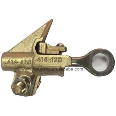 China Electrical Overhead Line Fittings Screw Tap To Hold Straight Line Aluminum Bronze Flange With Tin Plating for sale