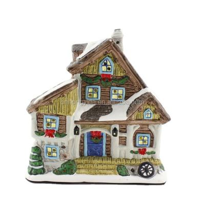 China Hot Selling Ceramic Christmas Decorations Christmas Village Houses for sale