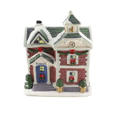 China New Christmas decorations Christmas village ceramic houses for sale