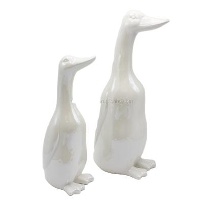 China 2018Ceramic decoration whitewere Ceramic duck plush duck homedecoration hot sale ceramic duck decoration for sale