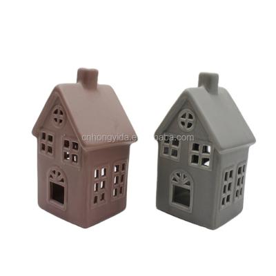 China HOLIDAY Christmas ceramic house for candle holder home decoration for sale