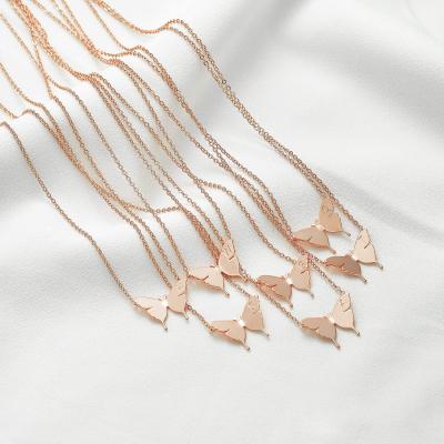 China Wholesale High Quality Women Gold Butterfly Necklace Stainless Steel Sexy Chain Necklace Jewelry For Women for sale