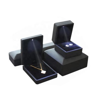 China Jewelry Package Kids Jewelry Earrings Ring Box With Light Plastic Led Jewelry Box for sale