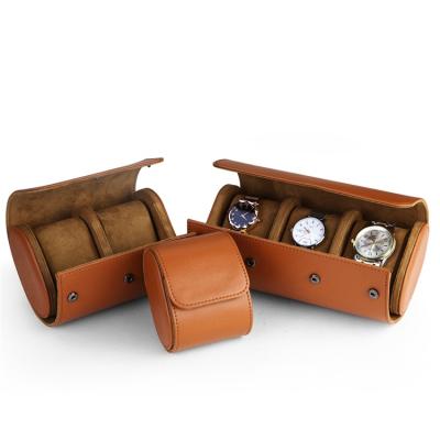 China Travel Watch Case For Men Luxury Custom Logo Jewelry Package Packing Leather Watch Box PU For Simple Watch for sale