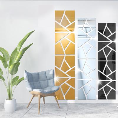 China Hot Selling Minimalist Amazon Irregular Home Decor 3d Mirror Acrylic Stereo Wall Stickers for sale