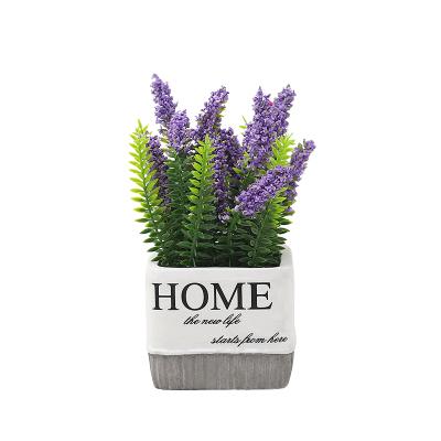 China Wholesale China potting Europe high quality artificial lavender flowers for living room decoration for sale