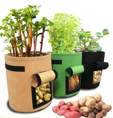 China Garden Planting Pot Garden High Quality 10 Gallons Felt Vegetable Potato Growing Bags for sale