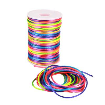 China Sustainable Nylon 2mm Rainbow Beading String For DIY Handmade Crafts for sale