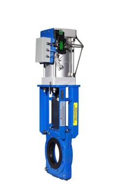 China Gas Flow Knife Gate Valve with Quick Open Characteristic and Wafer End Connection for sale