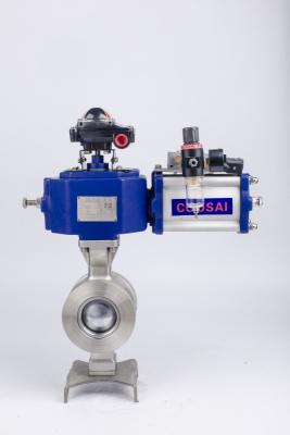 China Fatigue Resistant DN250 Pneumatic Actuator Segment Ball Valve for sale